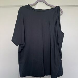 NWT**Banana Republic Asymmetrical Black Short Sleeve Tee